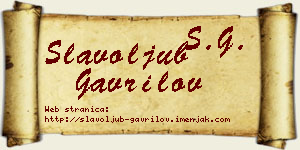 Slavoljub Gavrilov vizit kartica
